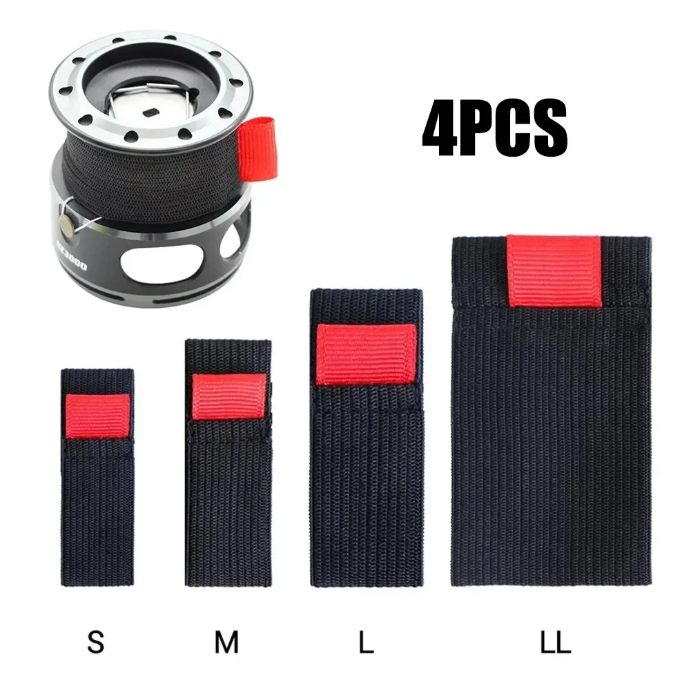 Mesh Coil Strip - 4pcs Elastic Fishing Spool Belt Reel