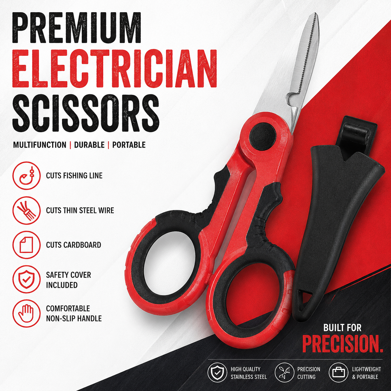 Mesh Coil Strip - Electrician Scissors Stainless Steel Wire Stripper