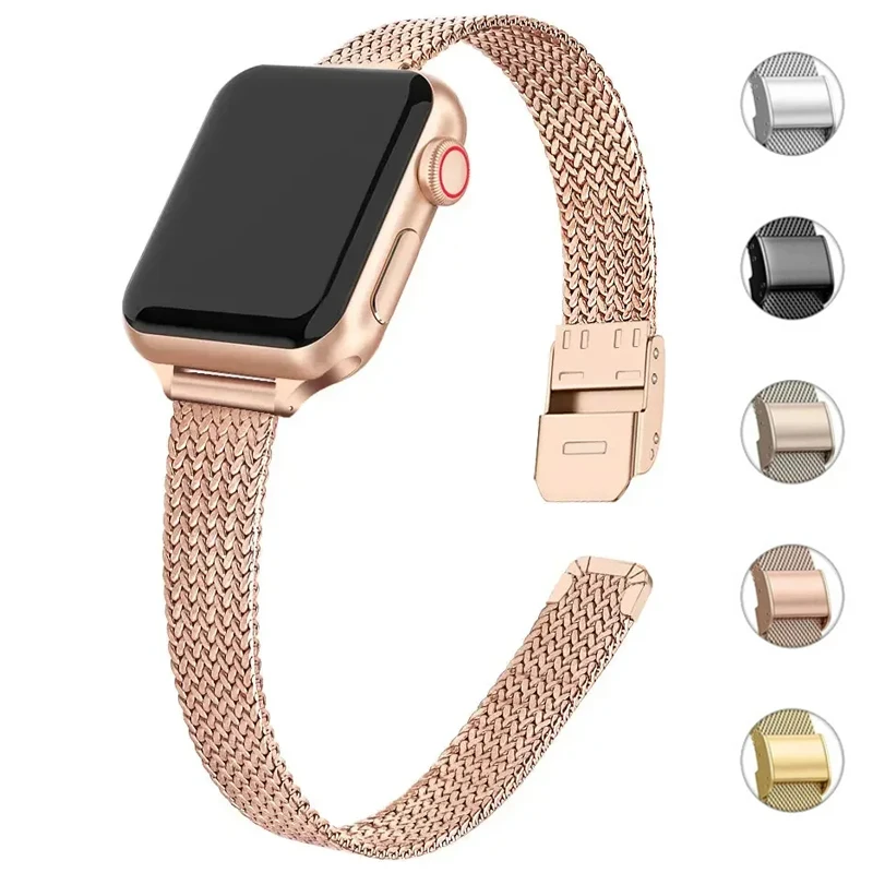 Premium Thin Metal Watch Band  - đánh giá và giá Mesh Coil Strip