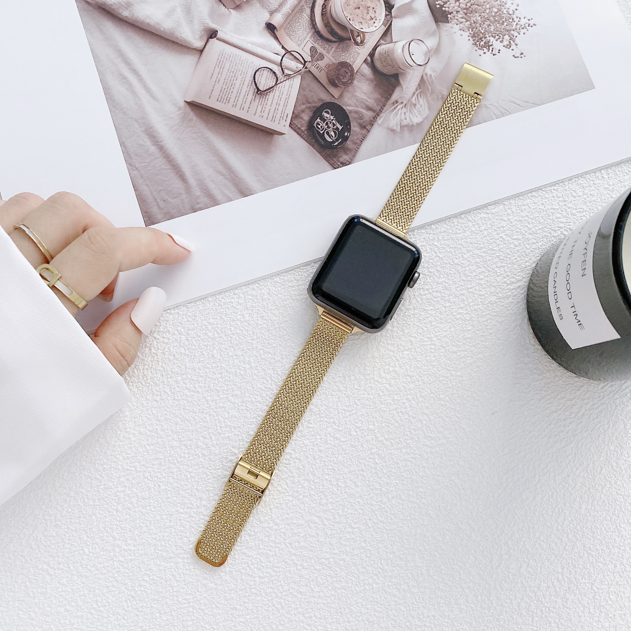 Premium Thin Metal Watch Band  - đánh giá và giá Mesh Coil Strip