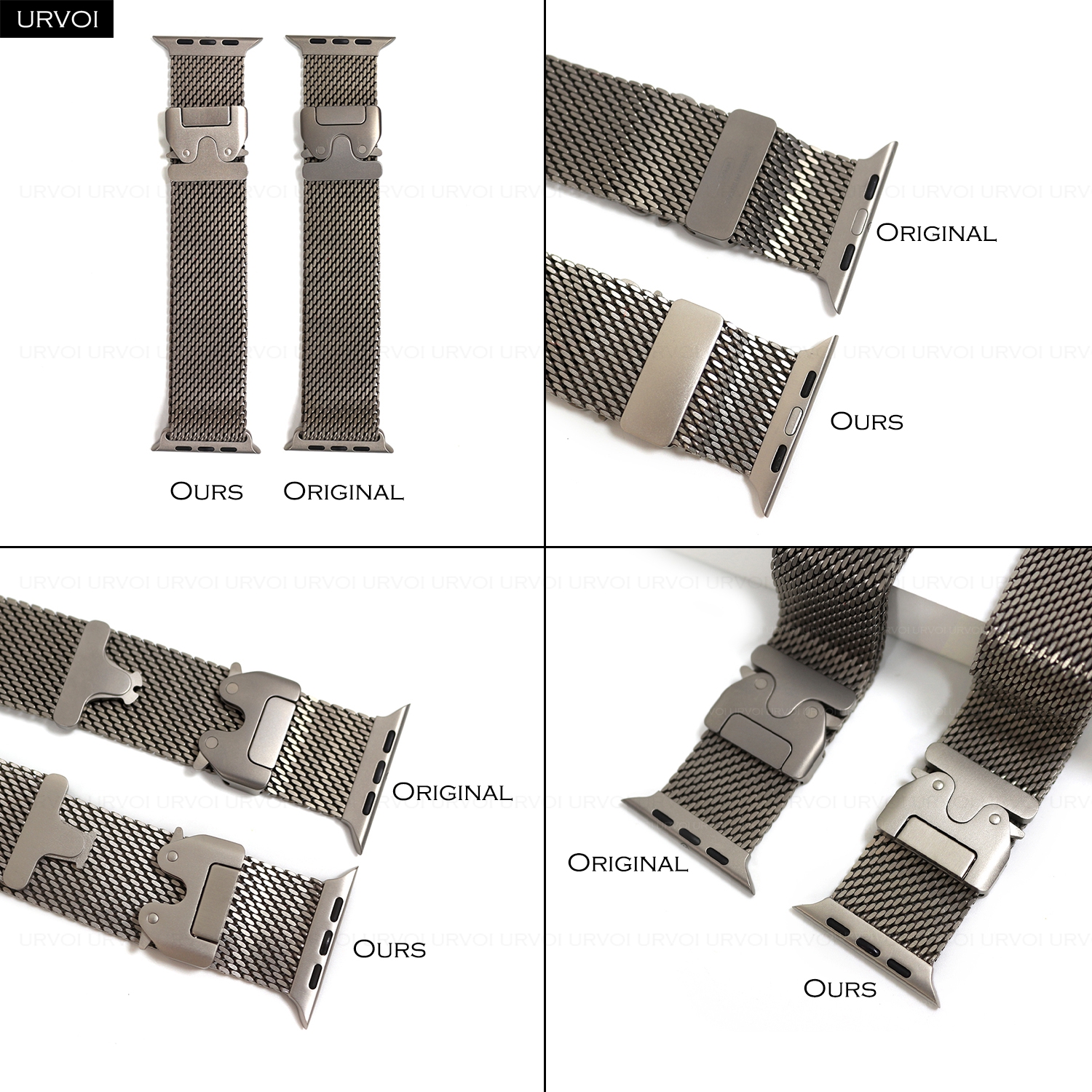 URVOI Titanium Milanese loop f - đánh giá và giá Mesh Coil Strip
