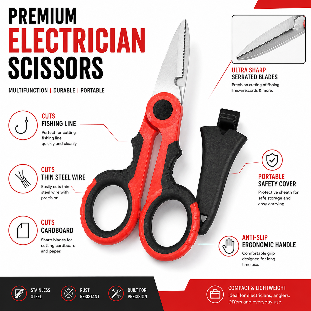 Electrician Scissors Stainless - đánh giá và giá Mesh Coil Strip